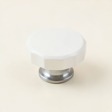 Moss Bend Cabinet Knob Without Packaging - White (synthetic illustration; no displayed measurements)