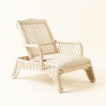 Clay Branch Outdoor Lounge Chair - Cream (synthetic illustration; no displayed measurements)