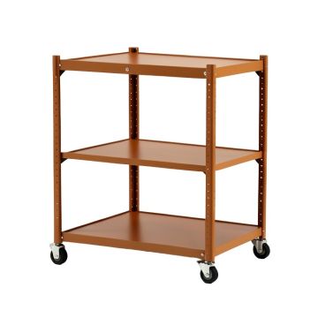 Olive Crossing Empty Rolling Workshop Cart - Terracotta