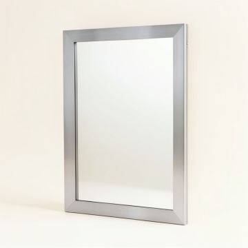 Brushed Nickel Aluminum Full Body Modern And Contemporary Wall Mirror (synthetic illustration; no displayed measurements)