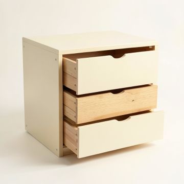 Juniper Dale Small-Parts Storage Drawer Cabinet - Cream (synthetic illustration; no displayed measurements)