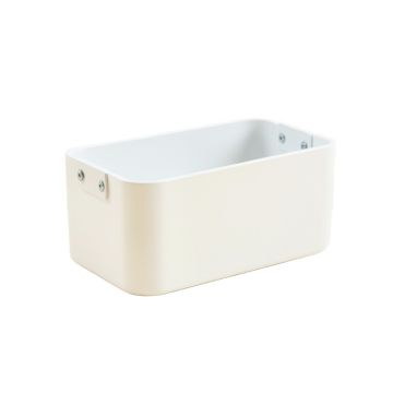 Hill Branch Empty Railing Planter With Integral Brackets - White