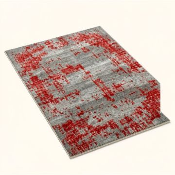 Anne Abstract Gray/Red Area Rug (synthetic illustration; no displayed measurements)