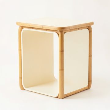 Slate Bluff Side Table - Cream (synthetic illustration; no displayed measurements)