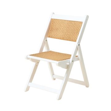 Brook Bend Folding Outdoor Chair - White