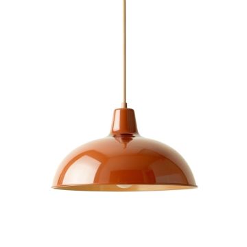 Bay Crest Pendant Light Suspended From One Plain Cable - Terracotta (synthetic illustration; no displayed measurements)