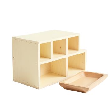 Wren Arc Empty Coffee-Station Organizer - Cream (synthetic illustration; no displayed measurements)