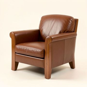 29 '' Wide Genuine Leather Armchair (synthetic illustration; no displayed measurements)