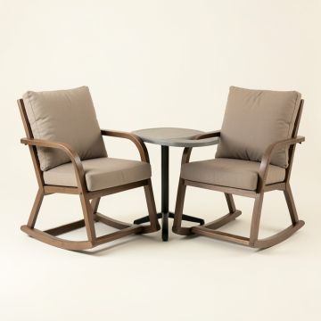 Arazeli 2-Piece Cushioned Rocking Chairs With 1 Bistro Table (synthetic illustration; no displayed measurements)