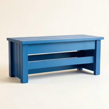 Summit Dale Narrow Outdoor Storage Bench - Blue (synthetic illustration; no displayed measurements)