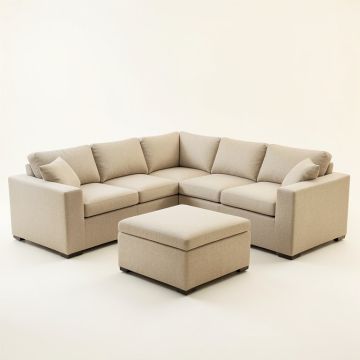 Jaydon 116 '' Wide Reversible Modular Corner Sectional With Ottoman (synthetic illustration; no displayed measurements)