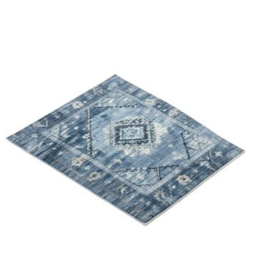 Avicia Ombre Geometric Blue Area Rug