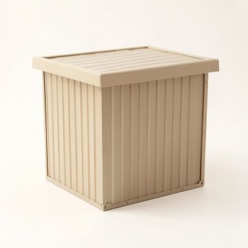 Ash Crest Closed Outdoor Storage Box - Beige (synthetic illustration; no displayed measurements)