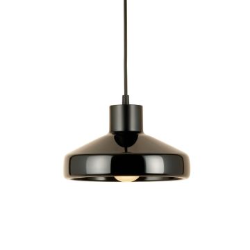 Aspen Bluff Pendant Light Suspended From One Plain Cable - Black