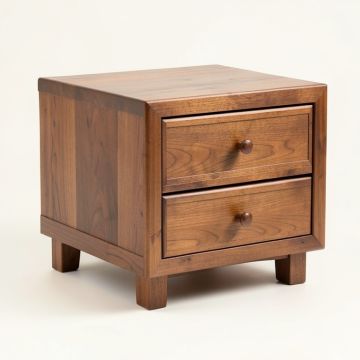 Benicio 1 - Drawer Solid Wood Nightstand In Amber (synthetic illustration; no displayed measurements)