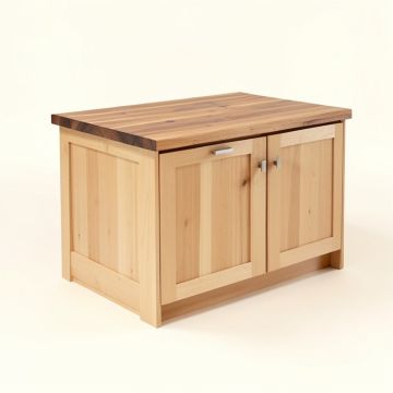 Brunton Kitchen Island With Butcher Block Top (synthetic illustration; no displayed measurements)