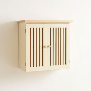 Cedar Crest Wall-Mounted Laundry Cabinet - Cream (synthetic illustration; no displayed measurements)