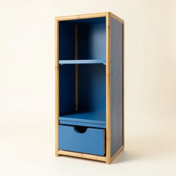 Shore Branch Narrow Cubby Tower - Blue (synthetic illustration; no displayed measurements)