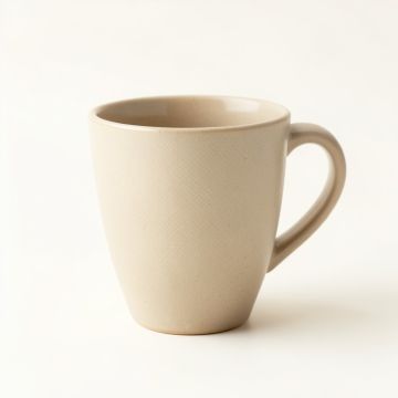 Brook Bend Ceramic Mug - Beige (synthetic illustration; no displayed measurements)