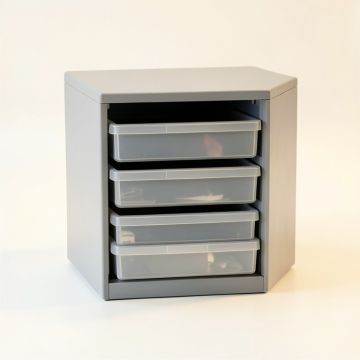 Flint Canyon Small-Parts Storage Drawer Cabinet - Gray (synthetic illustration; no displayed measurements)