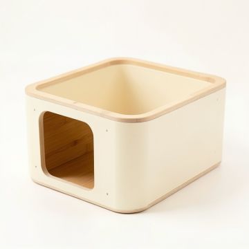 Olive Dell Empty Furniture-Style Litter Enclosure - Cream (synthetic illustration; no displayed measurements)
