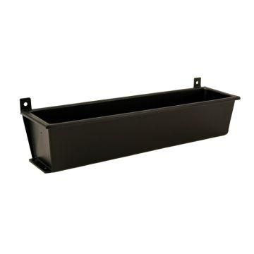 Brook Branch Empty Railing Planter With Integral Brackets - Black