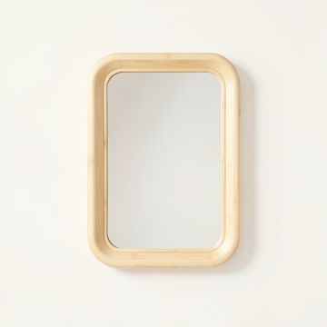 Birch Crest Framed Wall Mirror - Ivory (synthetic illustration; no displayed measurements)