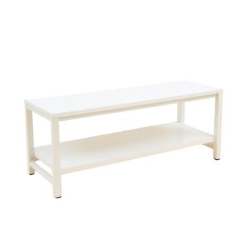 Ash Branch Narrow Outdoor Storage Bench - White