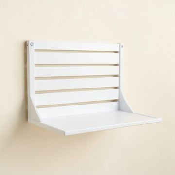 Willow Arc Wall-Mounted Entryway Organizer Shelf - White (synthetic illustration; no displayed measurements)