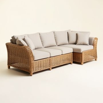 Summerton 7 Piece Teak Sofa Seating Group With Cushions (synthetic illustration; no displayed measurements)