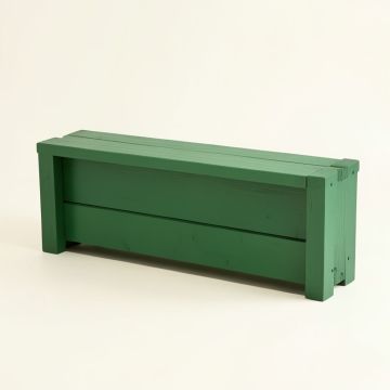 Dawn Bridge Narrow Outdoor Storage Bench - Green (synthetic illustration; no displayed measurements)