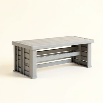 Shore Canyon Narrow Outdoor Storage Bench - Gray (synthetic illustration; no displayed measurements)