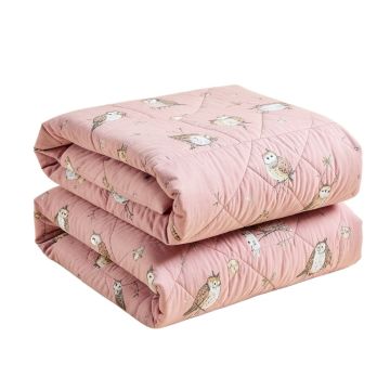 Carwile Pink Owl Quilt Set