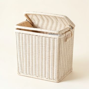 Reed Bend Laundry Hamper - White (synthetic illustration; no displayed measurements)