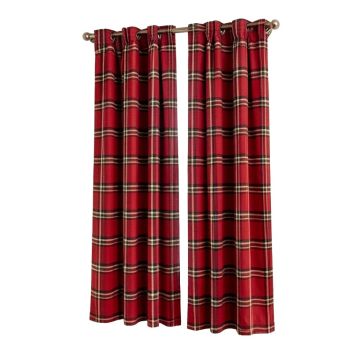 Ambesonne Plaid 2 Panel Curtain Set