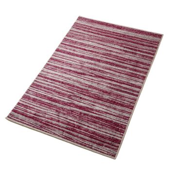 Claussen Stripe Hand-Woven Wool Silver/Magenta Rug