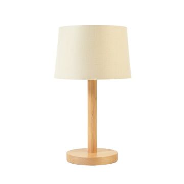 Vale Bridge Table Lamp With A Plain Fabric Shade - Beige