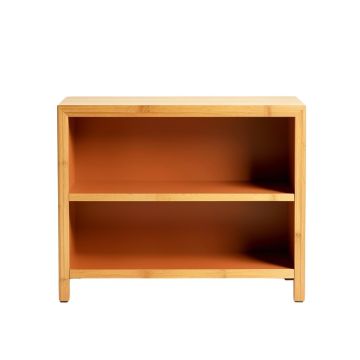 Birch Bend Low Bookcase - Terracotta