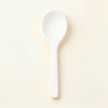 Rowan Arc Cooking Spoon - White (synthetic illustration; no displayed measurements)