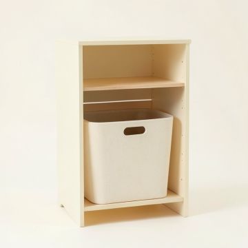 Maple Dale Freestanding Pull-Out Hamper Cabinet - Cream (synthetic illustration; no displayed measurements)