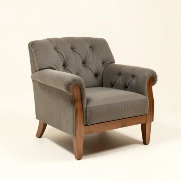 31 '' Wide Tufted Polyester Armchair (synthetic illustration; no displayed measurements)