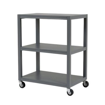 Holly Branch Empty Rolling Workshop Cart - Gray