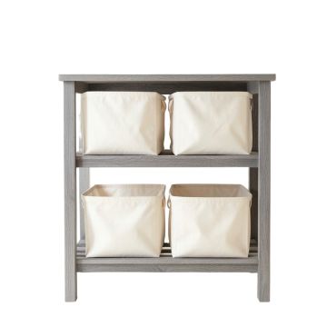 Spruce Bridge Laundry Sorting Station With Plain Removable Bags - Gray