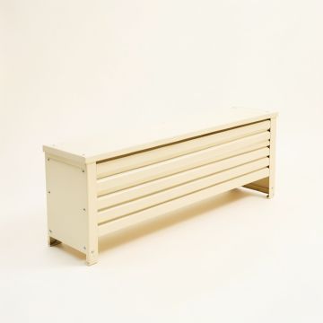 Sage Canyon Narrow Outdoor Storage Bench - Ivory (synthetic illustration; no displayed measurements)
