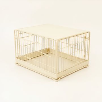 Birch Crest Empty Furniture-Style Pet Crate - Ivory (synthetic illustration; no displayed measurements)