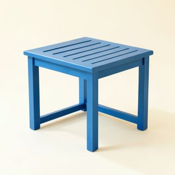 Shore Arc Compact Balcony Table - Blue (synthetic illustration; no displayed measurements)
