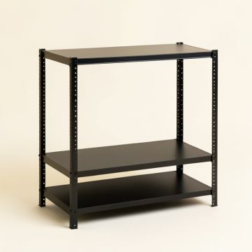 Linden Bend Empty Seed-Starting Shelving Unit Without Lights - Black (synthetic illustration; no displayed measurements)