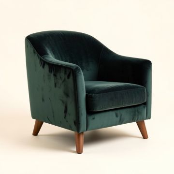 23.63 '' Wide Velvet Armchair (synthetic illustration; no displayed measurements)