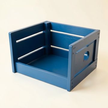 Holly Falls Empty Furniture-Style Pet Crate - Blue (synthetic illustration; no displayed measurements)