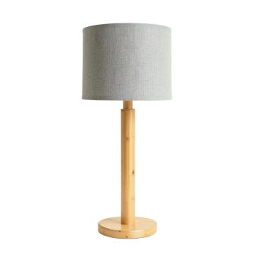 Cedar Bridge Floor Lamp With A Plain Fabric Shade - Gray